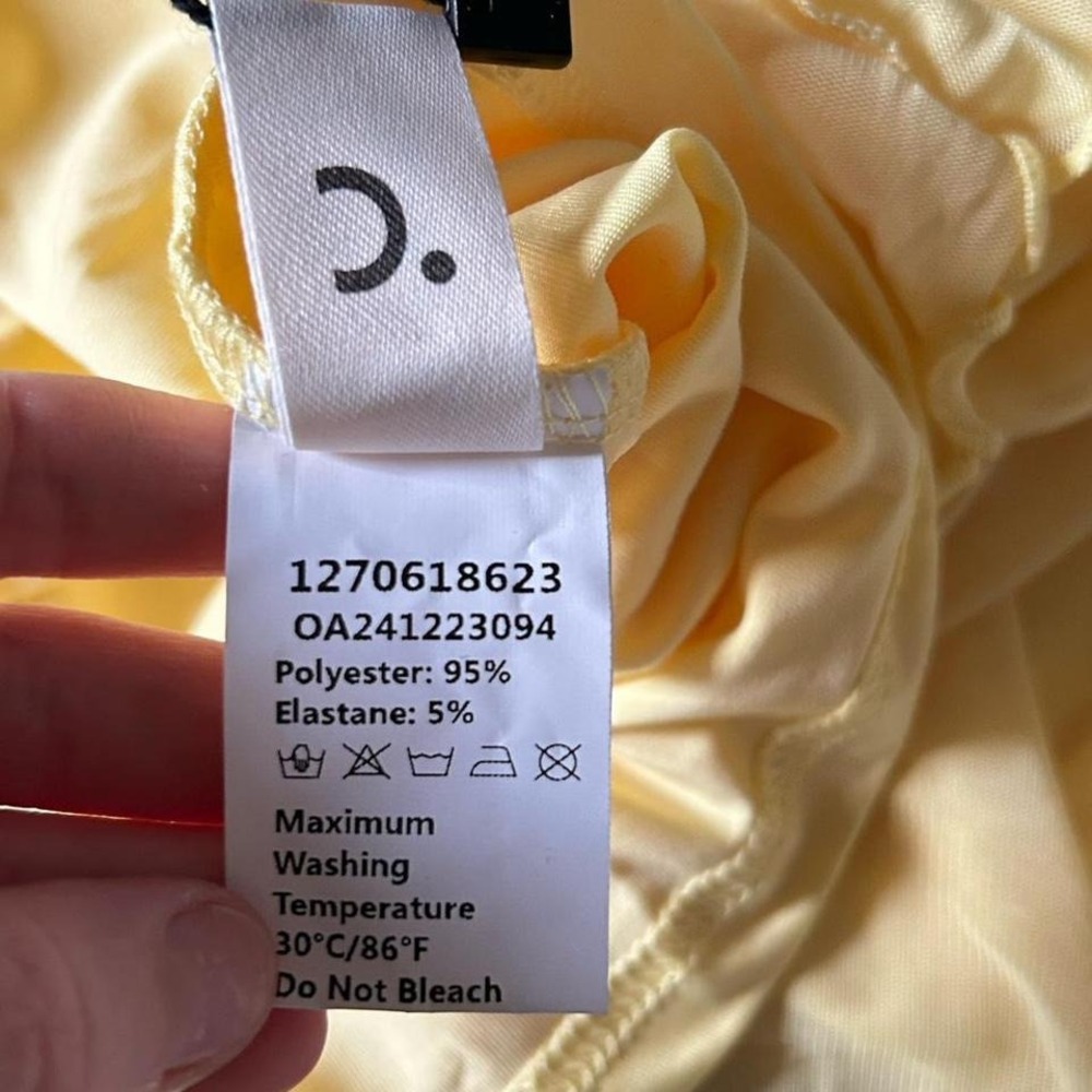 Commense Butter yellow maxi dress Size XS NWT Wedding guest - Picture 7 of 8